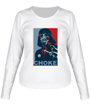 Женская футболка длинный рукав Darth Vader Сhoke фото