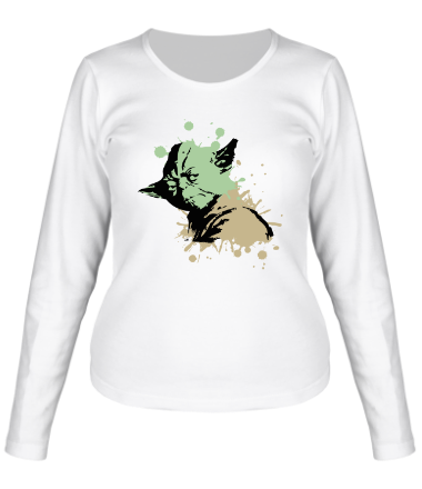 Женская футболка длинный рукав Yoda