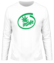 Мужская футболка длинный рукав Marijuana Inside фото