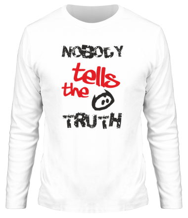 Мужская футболка длинный рукав Nobody tells the truth