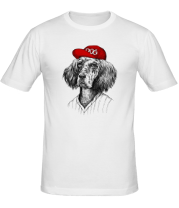 Мужская футболка Пёс в кепке фото