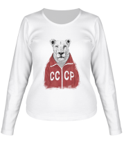 Женская футболка длинный рукав Советской Лев фото