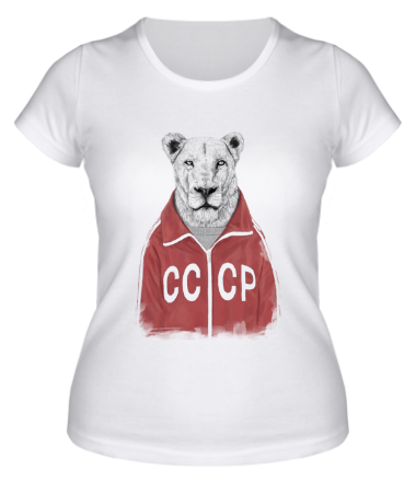 Женская футболка Советской Лев