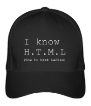 Бейсболка I know H.T.M.L (how to meet ladies) фото