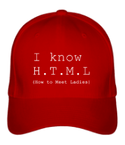 Бейсболка I know H.T.M.L (how to meet ladies) фото