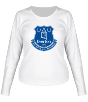 Женская футболка длинный рукав Everton big logo фото