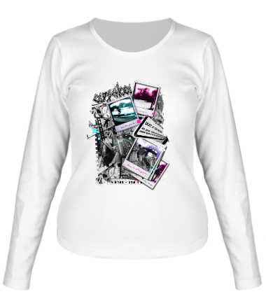 Женская футболка длинный рукав Skate City Polaroid