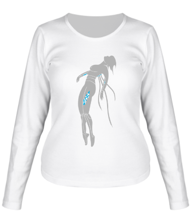 Женская футболка длинный рукав Девушка призрак