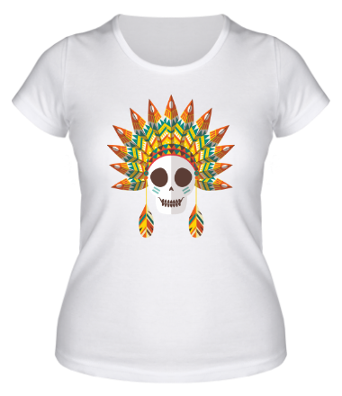 Женская футболка Инди череп