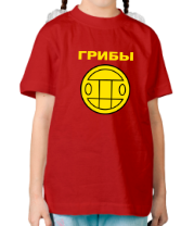 Детская футболка Грибы (жёлтый) фото