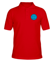 Мужская футболка поло Грибы (logo blue) фото