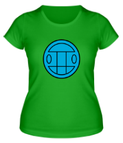 Женская футболка Грибы (logo blue) фото