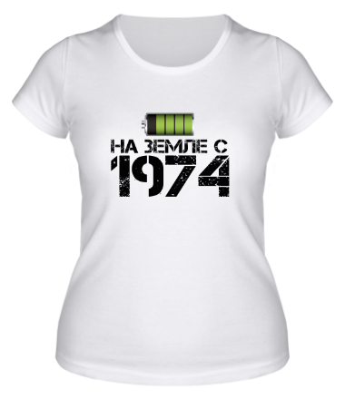 Женская футболка На земле с 1974