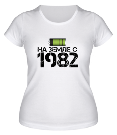 Женская футболка На земле с 1982