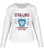 Женская футболка длинный рукав Звёздный лорд фото