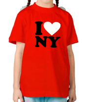 Детская футболка I love NY  фото