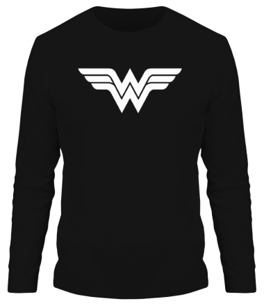 Мужская футболка длинный рукав Wonder Woman logo