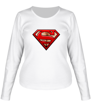 Женская футболка длинный рукав Super-грудь фото