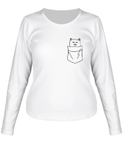 Женская футболка длинный рукав Ripndip cat in pocket