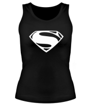 Женская майка борцовка Superman logo from Batman v Superman Dawn of Justice фото