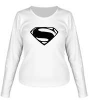 Женская футболка длинный рукав Superman logo from Batman v Superman Dawn of Justice фото