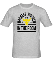 Мужская футболка Dwayne Johnson The Rock Hardest Worker in the room фото