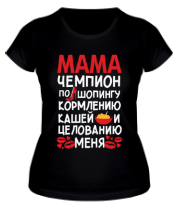 Женская футболка Мама чемпион фото
