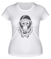 Женская футболка Обезьяна в скафандре фото