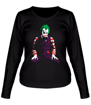 Женская футболка длинный рукав Джокер арт