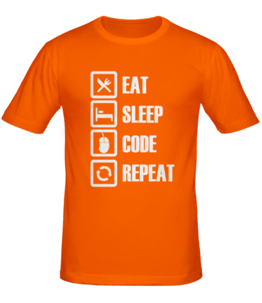 Мужская футболка Eat, sleep, code, repeat