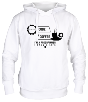 Толстовка худи Programmer : coffee and code. фото
