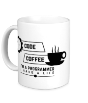 Кружка Programmer : coffee and code. фото
