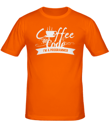 Мужская футболка Кофе и код. Я программист.