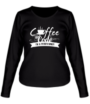 Женская футболка длинный рукав Кофе и код. Я программист. фото