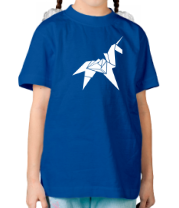 Детская футболка Оригами Единорог фото