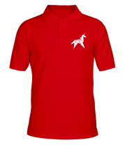 Мужская футболка поло Оригами Единорог фото