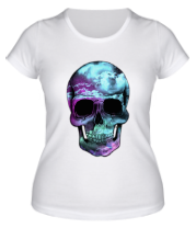 Женская футболка Космический череп фото