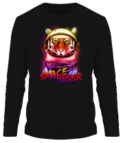 Мужская футболка длинный рукав Космический Тигр фото
