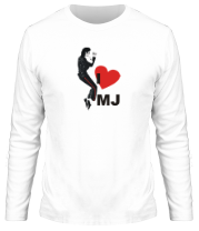 Мужская футболка длинный рукав I Love Michael Jackson фото