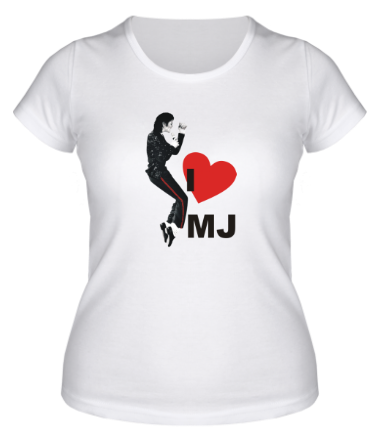 Женская футболка I Love Michael Jackson