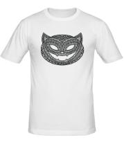 Мужская футболка Кошка с хэллоуинским узором фото