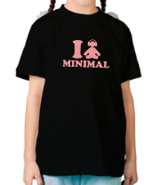 Детская футболка I Love Minimal фото
