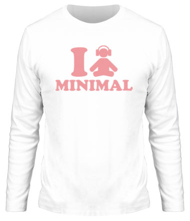 Мужская футболка длинный рукав I Love Minimal