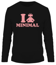 Мужская футболка длинный рукав I Love Minimal фото