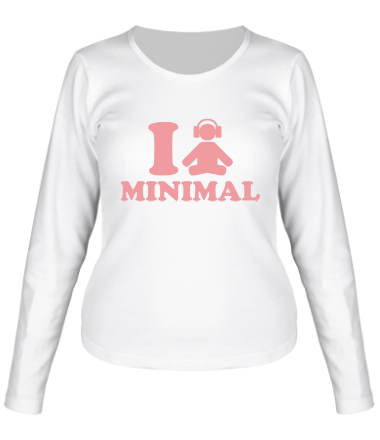 Женская футболка длинный рукав I Love Minimal