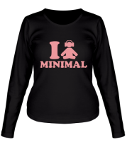 Женская футболка длинный рукав I Love Minimal фото