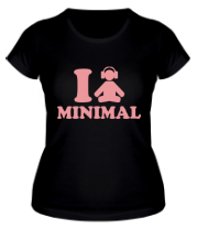 Женская футболка I Love Minimal фото