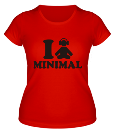 Женская футболка I Love Minimal