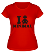 Женская футболка I Love Minimal фото