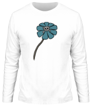 Мужская футболка длинный рукав Хэллоинский цветок фото
